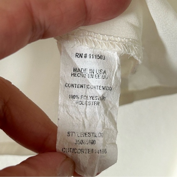 Lily Rose Women’s Sheer Blouse XL Ivory bell Sleeves Peasant Fairy Dainty - Picture 6 of 12